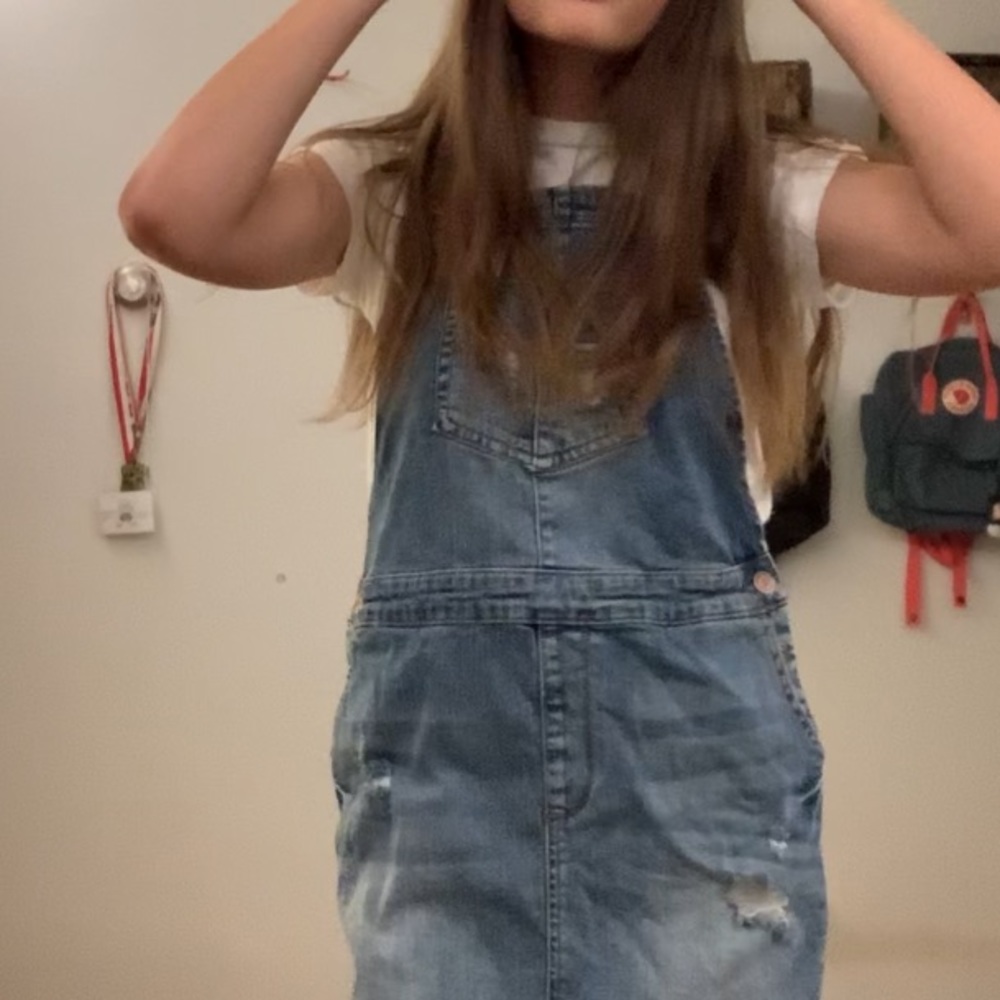 Maurices denim overall dress